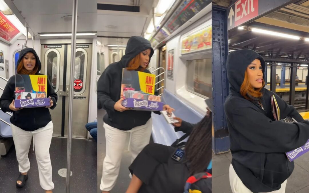 La rapera Cardi B sorprende al promocionar y vender su nuevo álbum en el metro de Nueva York