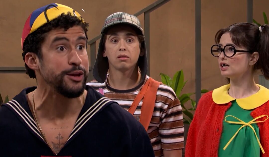 Bad Bunny realiza homenaje al El Chavo del 8 en un sketch de Saturday Night Live